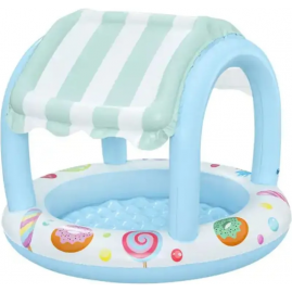 Детский бассейн BESTWAY SWEET SHOPPE 52638 104x84см с навесом , 34 л, от 2 лет